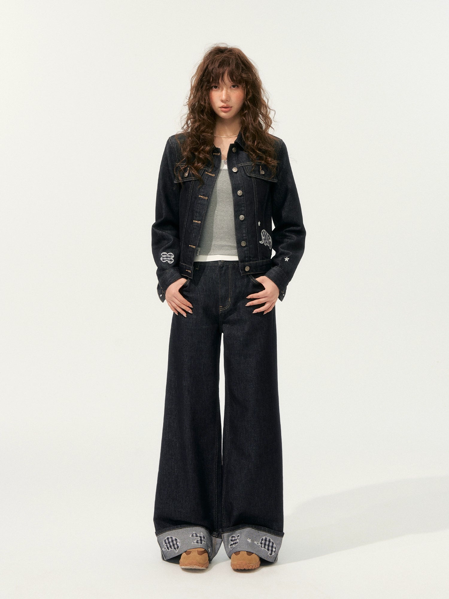 Embroidery Retro Denim Jacket