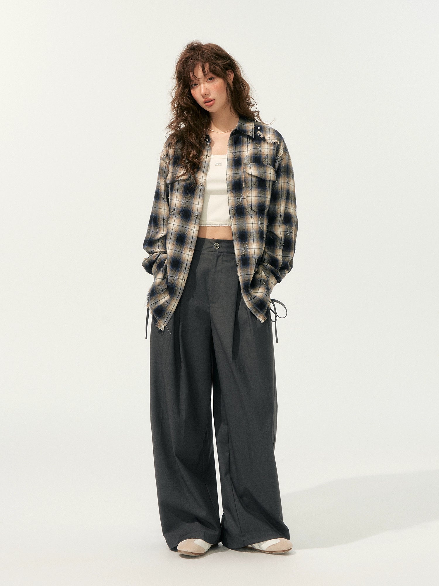 American-Style Wide-Leg Draped Scimitar Pants - CHINASQUAD
