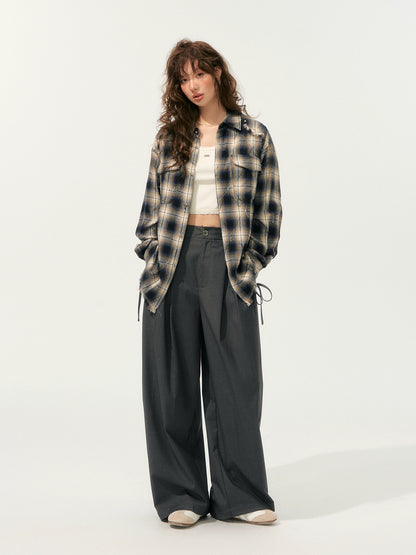 American-Style Wide-Leg Draped Scimitar Pants - CHINASQUAD