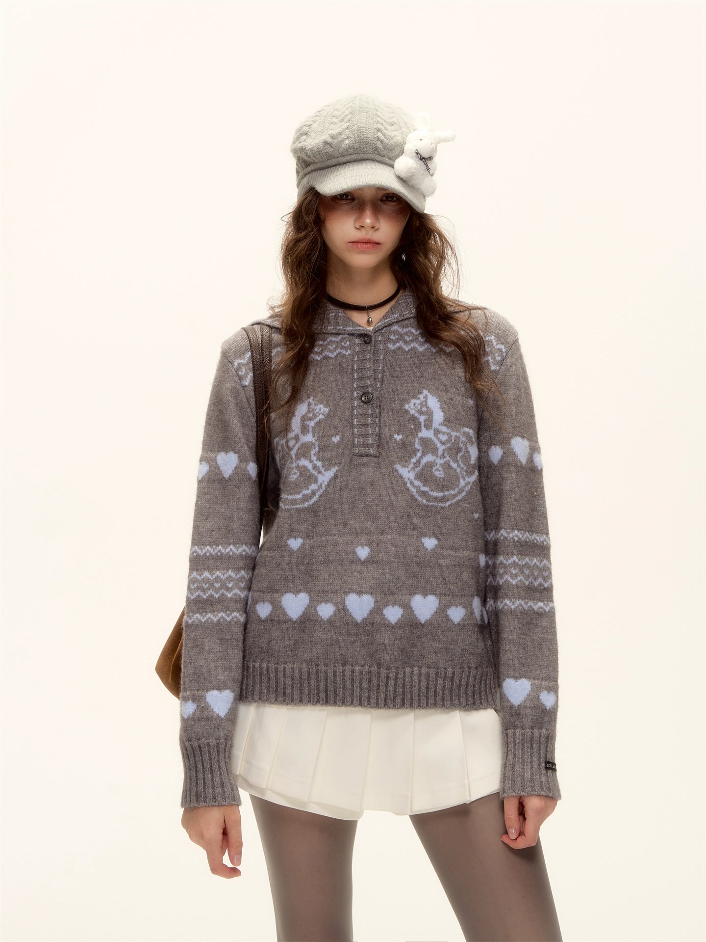 Pony Jacquard Knit Pullover