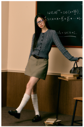 Khaki A-Line Mini Skirt - CHINASQUAD