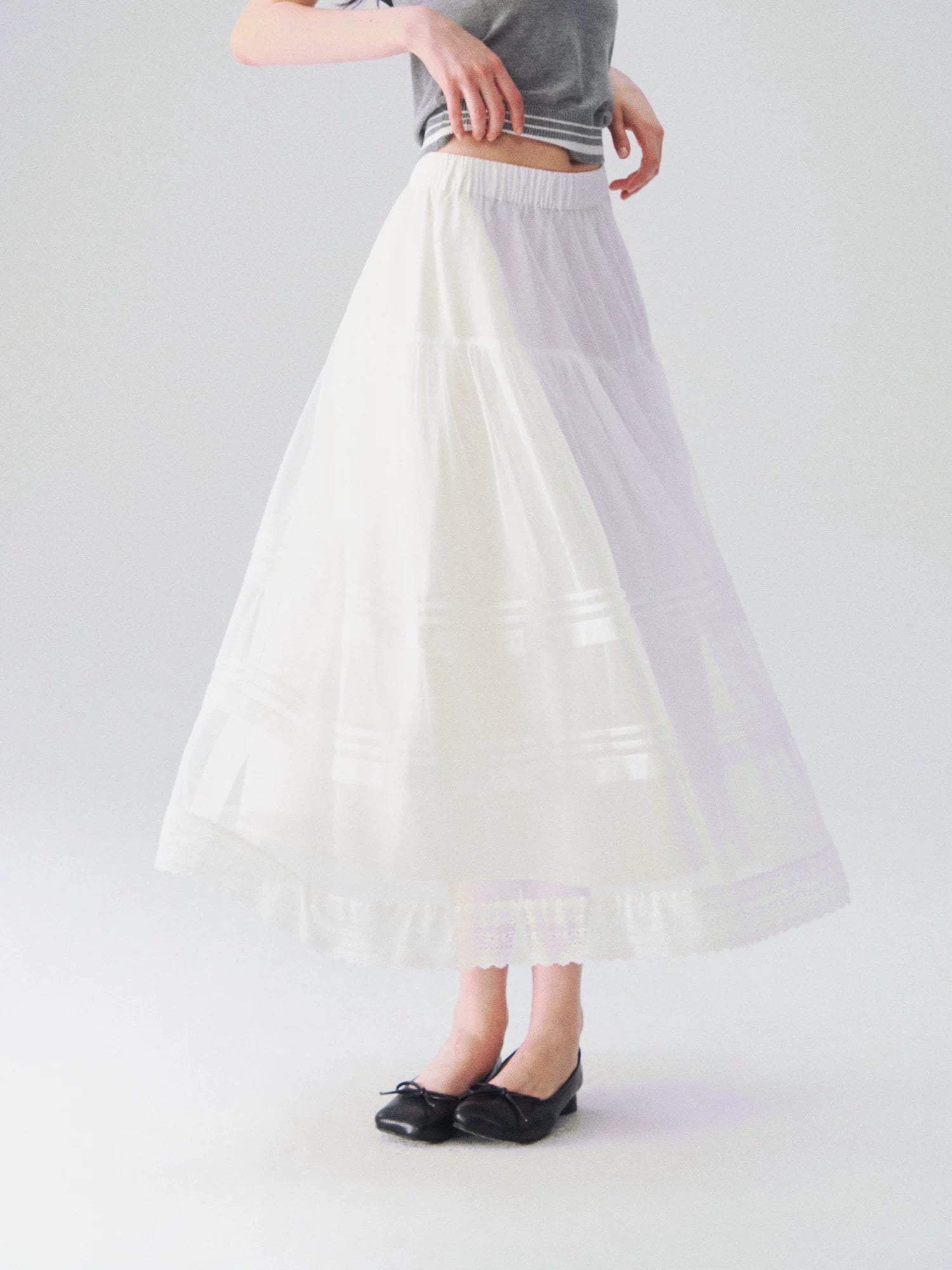 Ethereal Cloud Tulle Maxi Skirt