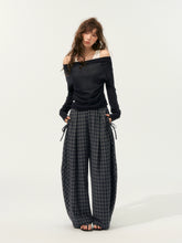 Fake Two-Piece Color-Block Draped Collar Knit Top - CHINASQUAD