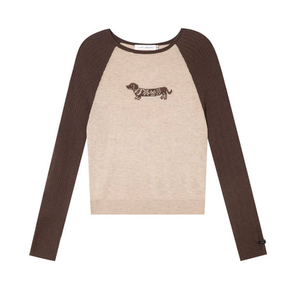 Wool-Blend Jacquard Raglan Knit Top