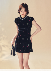 Black Velvet Dress - CHINASQUAD