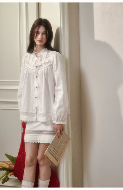 Cosagach Little World Cotton Shirt &amp; Skirt Set