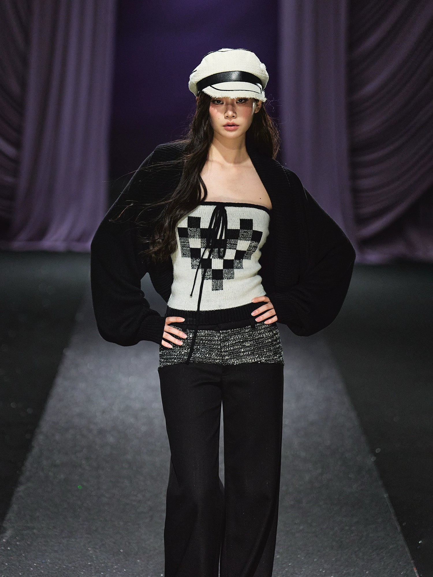 Wool Blend Knit Cardigan &amp; Tube Top Set