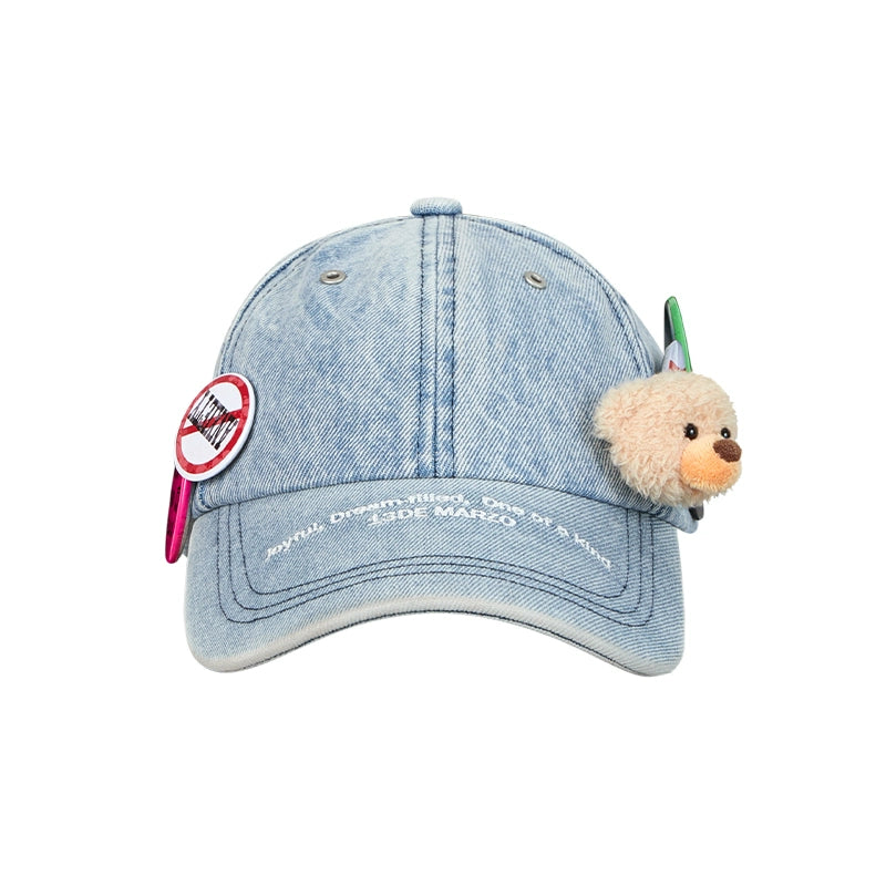 Vintage Badge Denim Baseball Cap