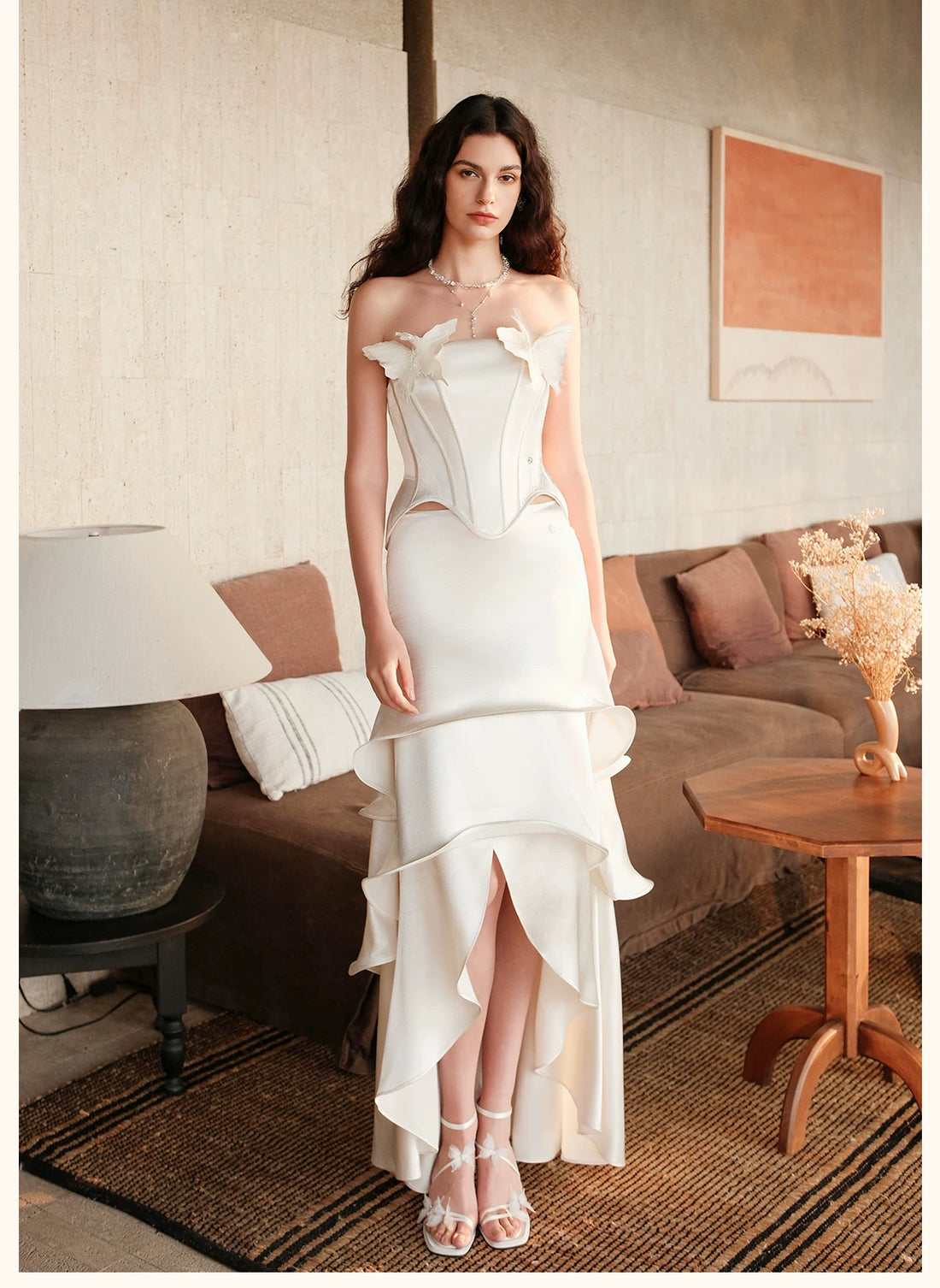 Corset Top and Mermaid Skirt Two-Piece Set