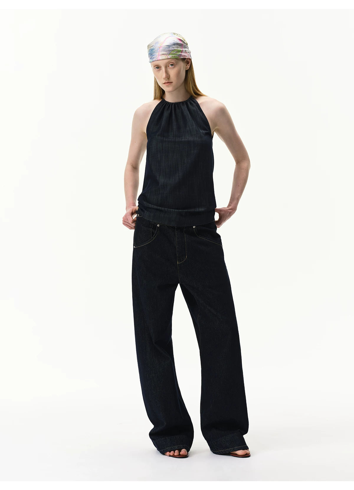 Lyocell Textured Sleeveless Top