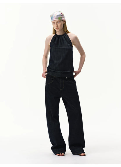 Lyocell Textured Sleeveless Top