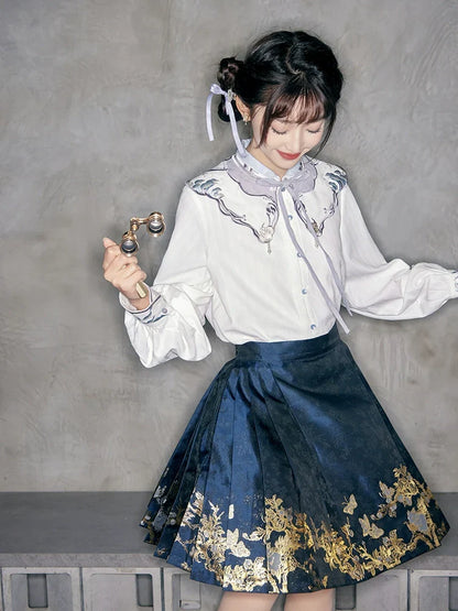 (Final Sale) "春黛" Modern-style Hanfu Skirt