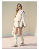 Wool Double-Faced Pink Cape Coat - CHINASQUAD