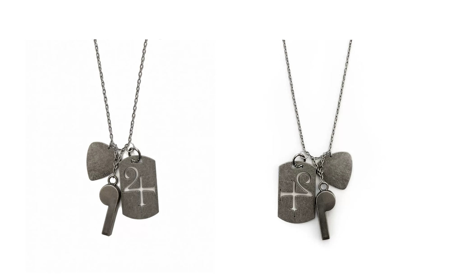 Layered Industrial Punk Pendant Necklace