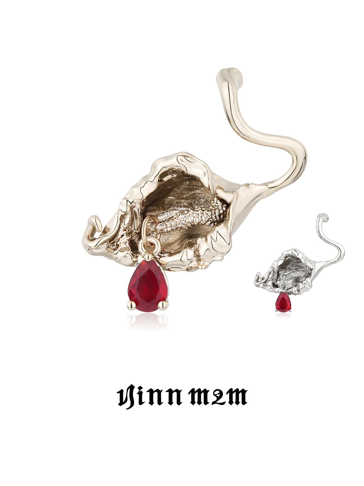 Vintage Floral Teardrop Crystal Stud Earrings