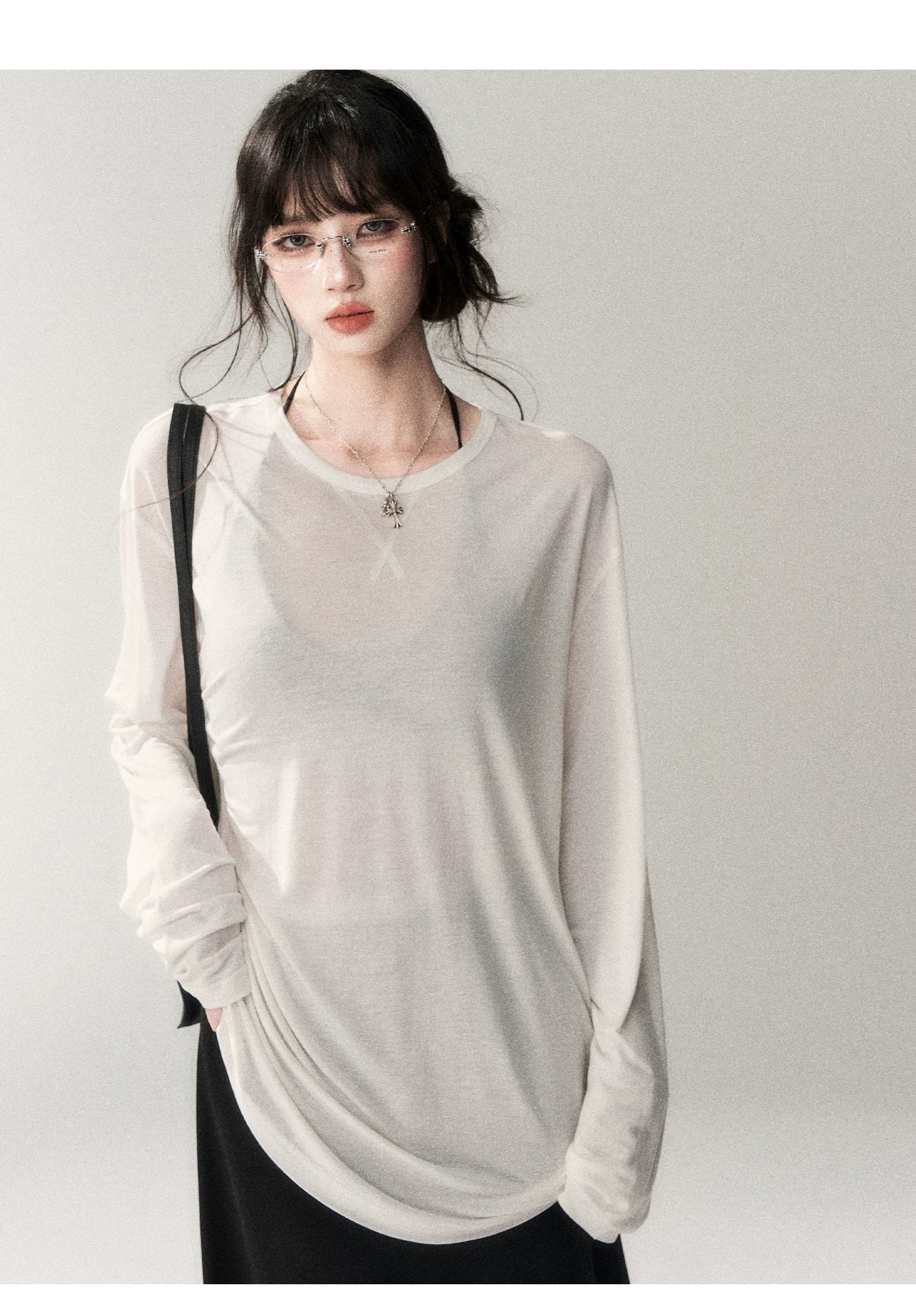 Luxe Lyocell Linen Relaxed Long Sleeve Tee