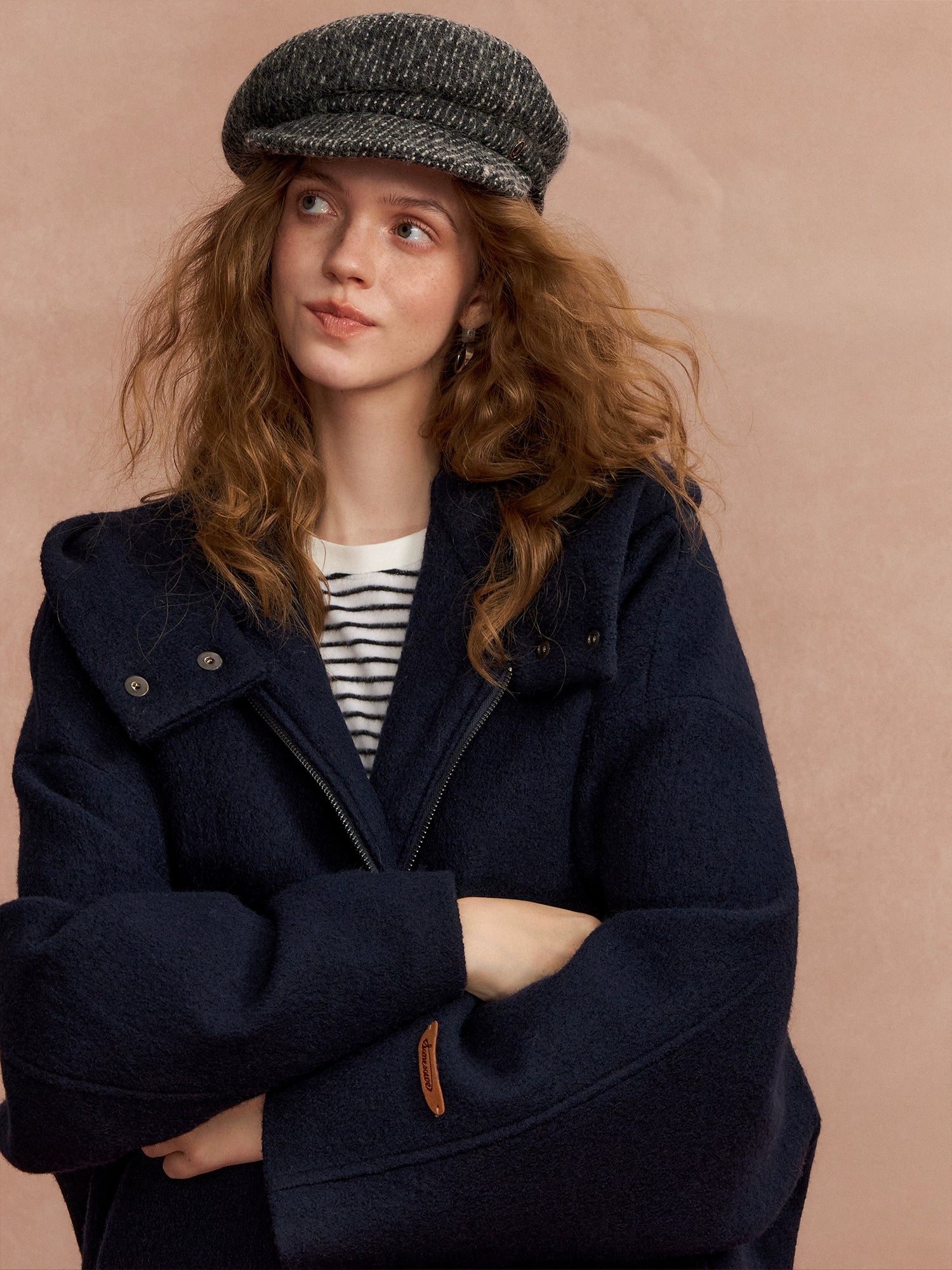 Hooded Cropped Wool Sweater