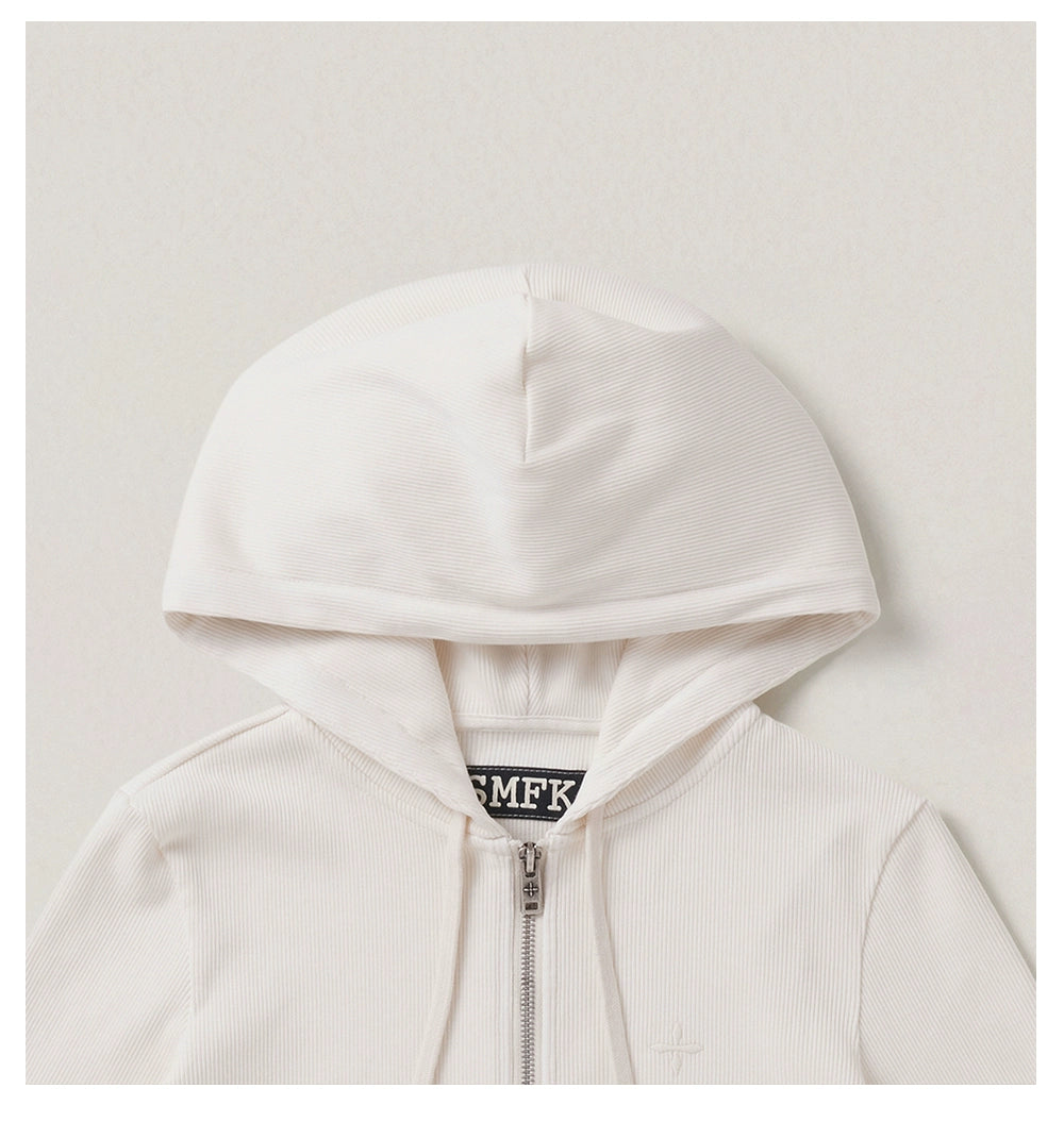 Wild Vintage Zip-up Cropped  Hoodie