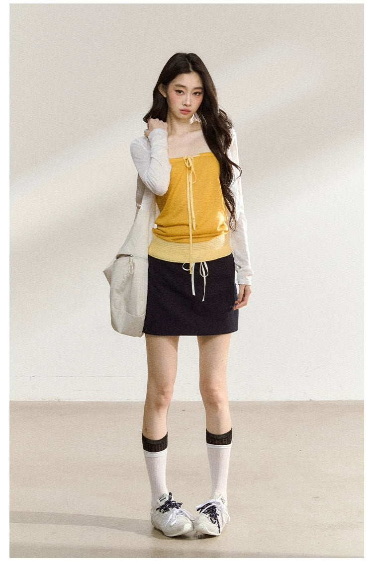 White Silk-Blend Cardigan