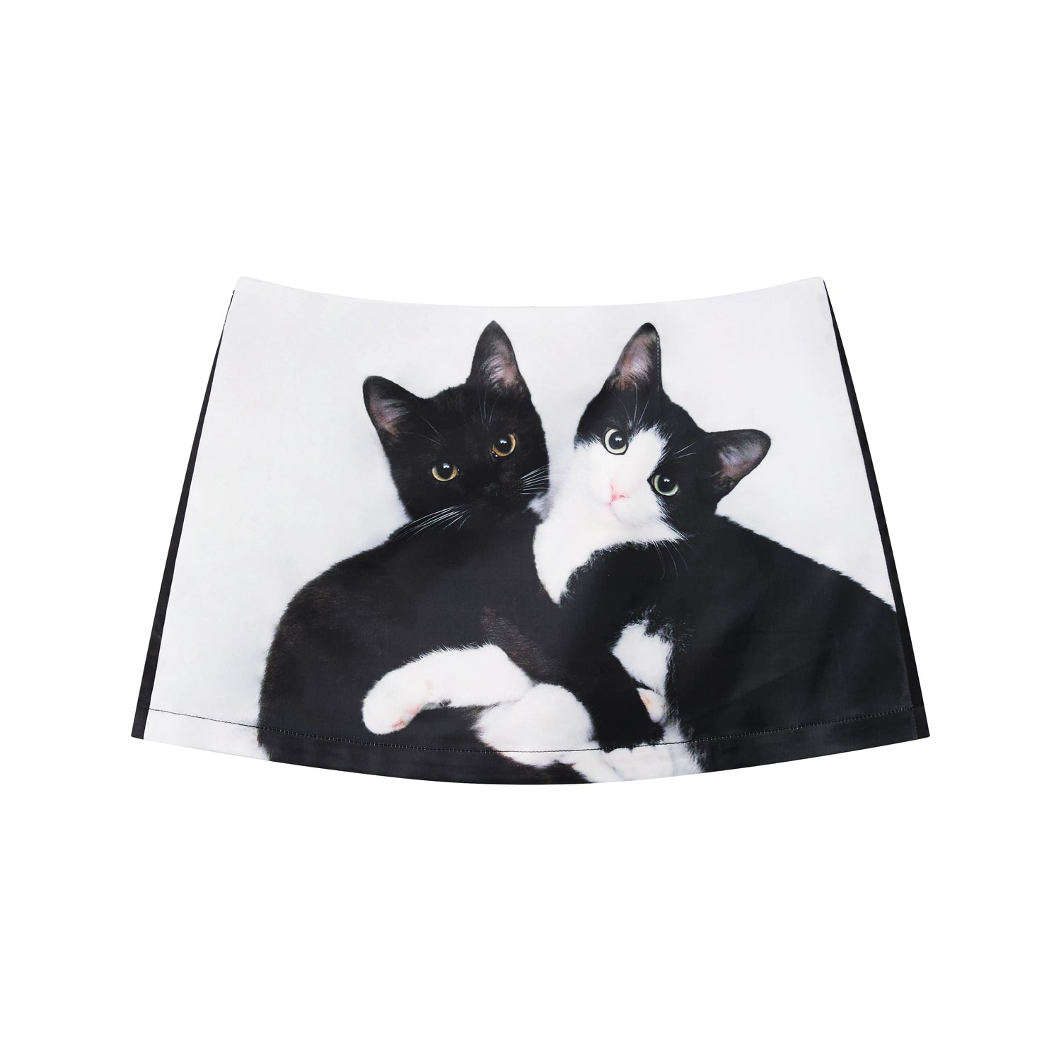 Cat Print A-Line Mini Skirt