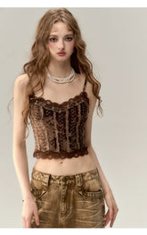 Velvet Lace Camisole - CHINASQUAD