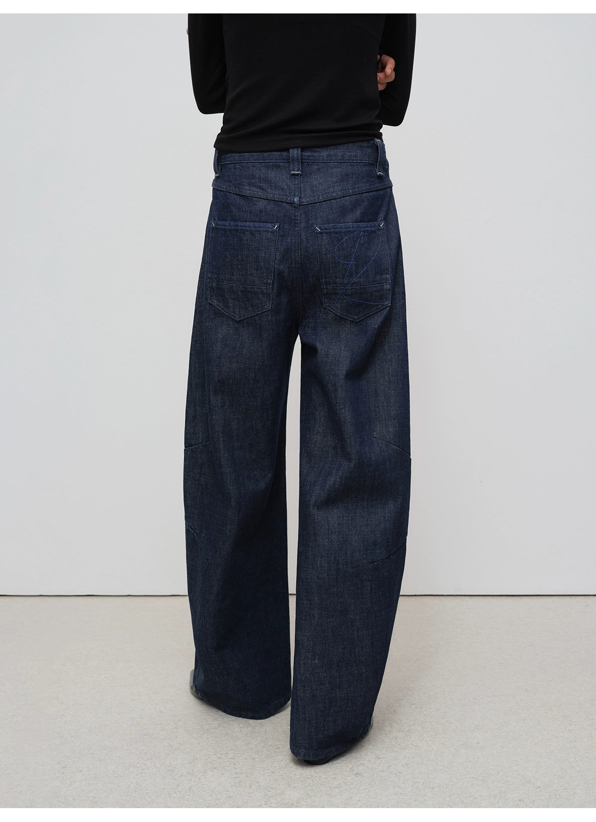 Chitu Pleated Washed Denim Jeans