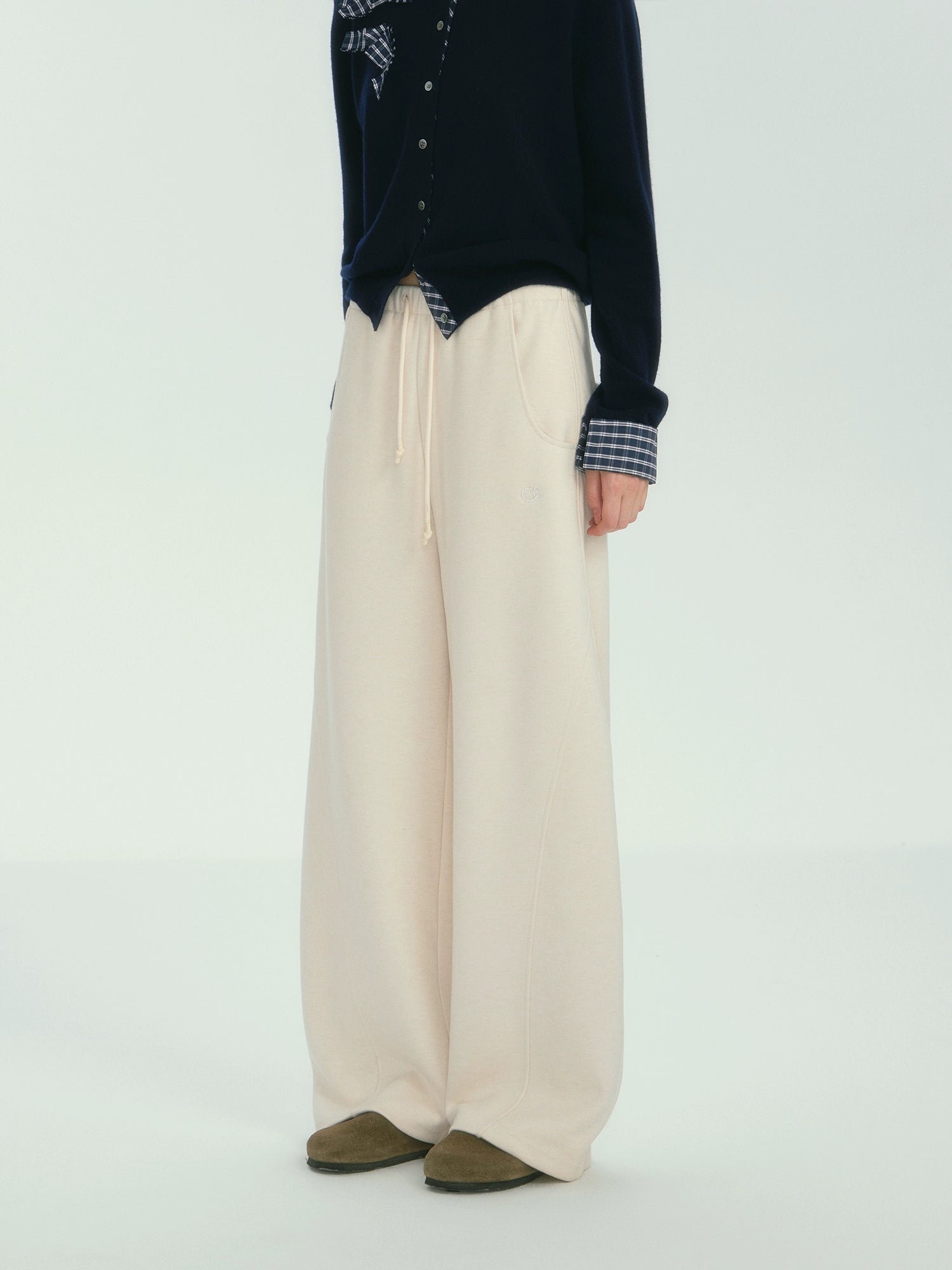 Contrast Drawstring Banana Pants