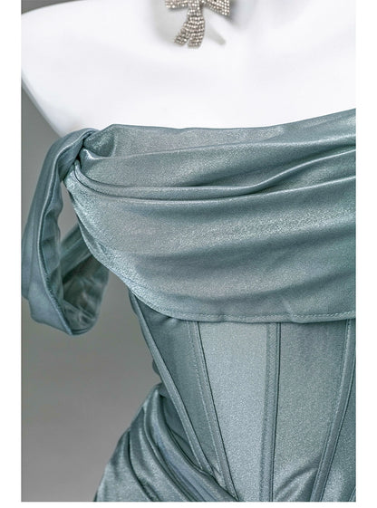 Stellar Blue Aura Couture Gown