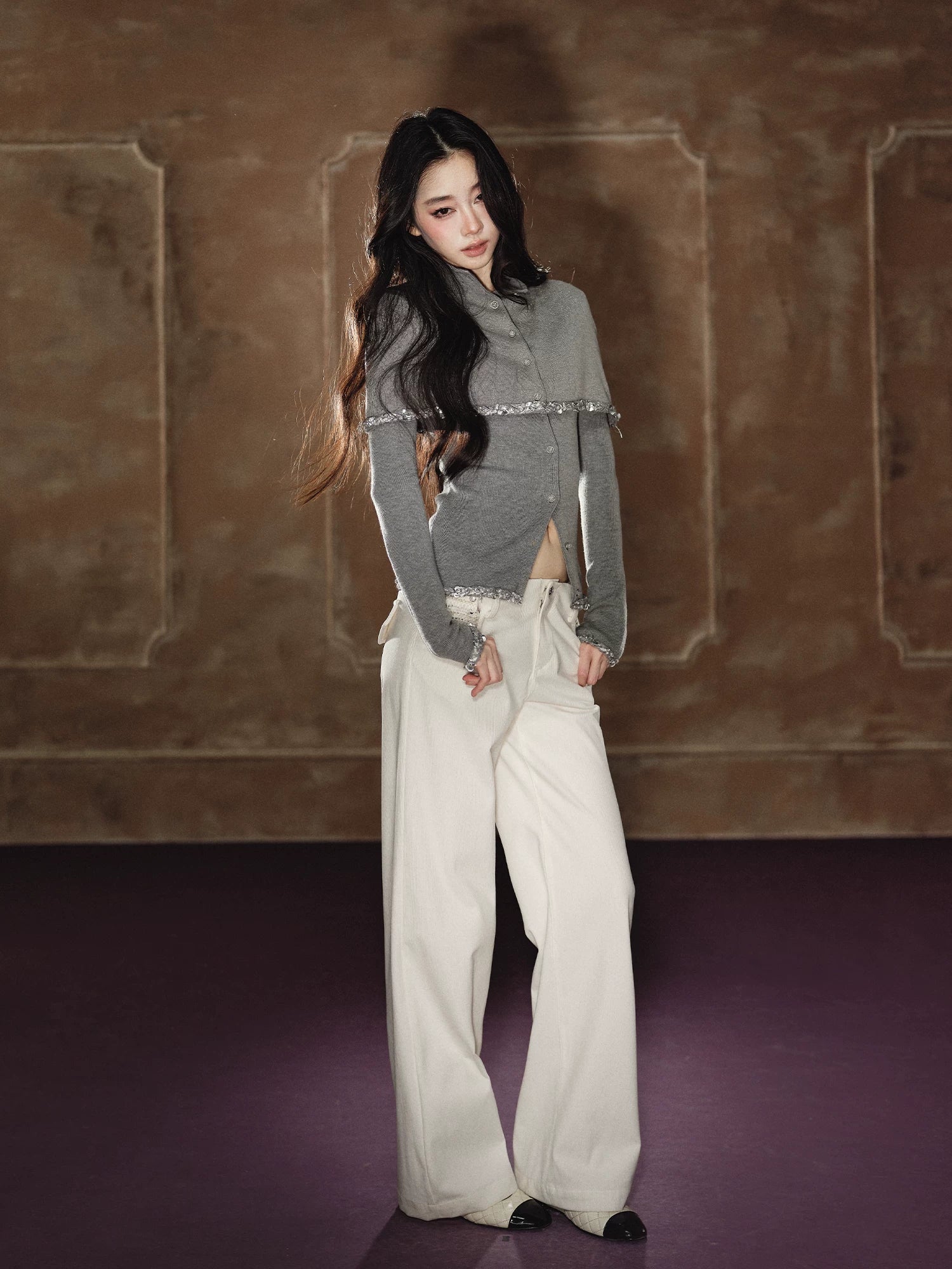 Detachable Cape Wool Knit Sweater