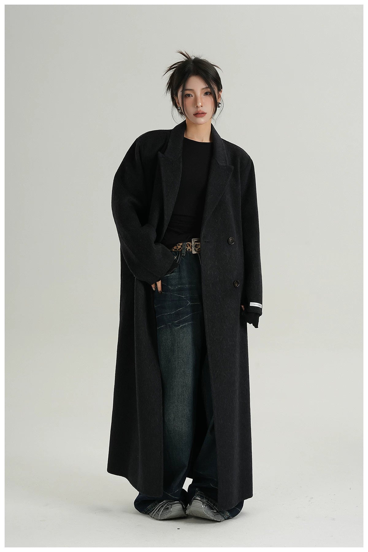 Extra-Long Tailored Wool Coat