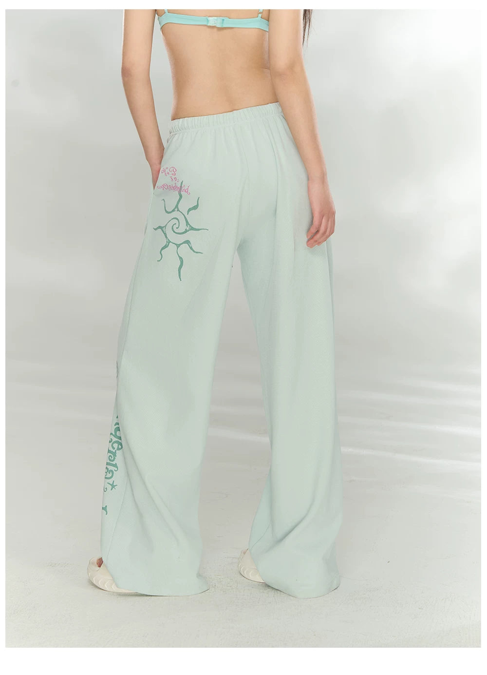 Printed Waffle Knit Hoodie &amp; Pants Set