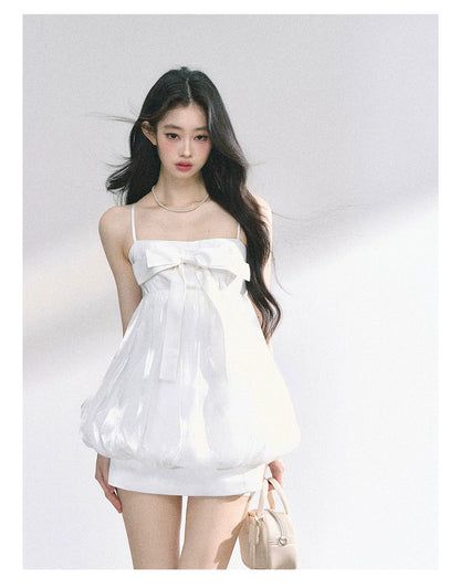 Puff Blossom Off-Shoulder Mini Dress