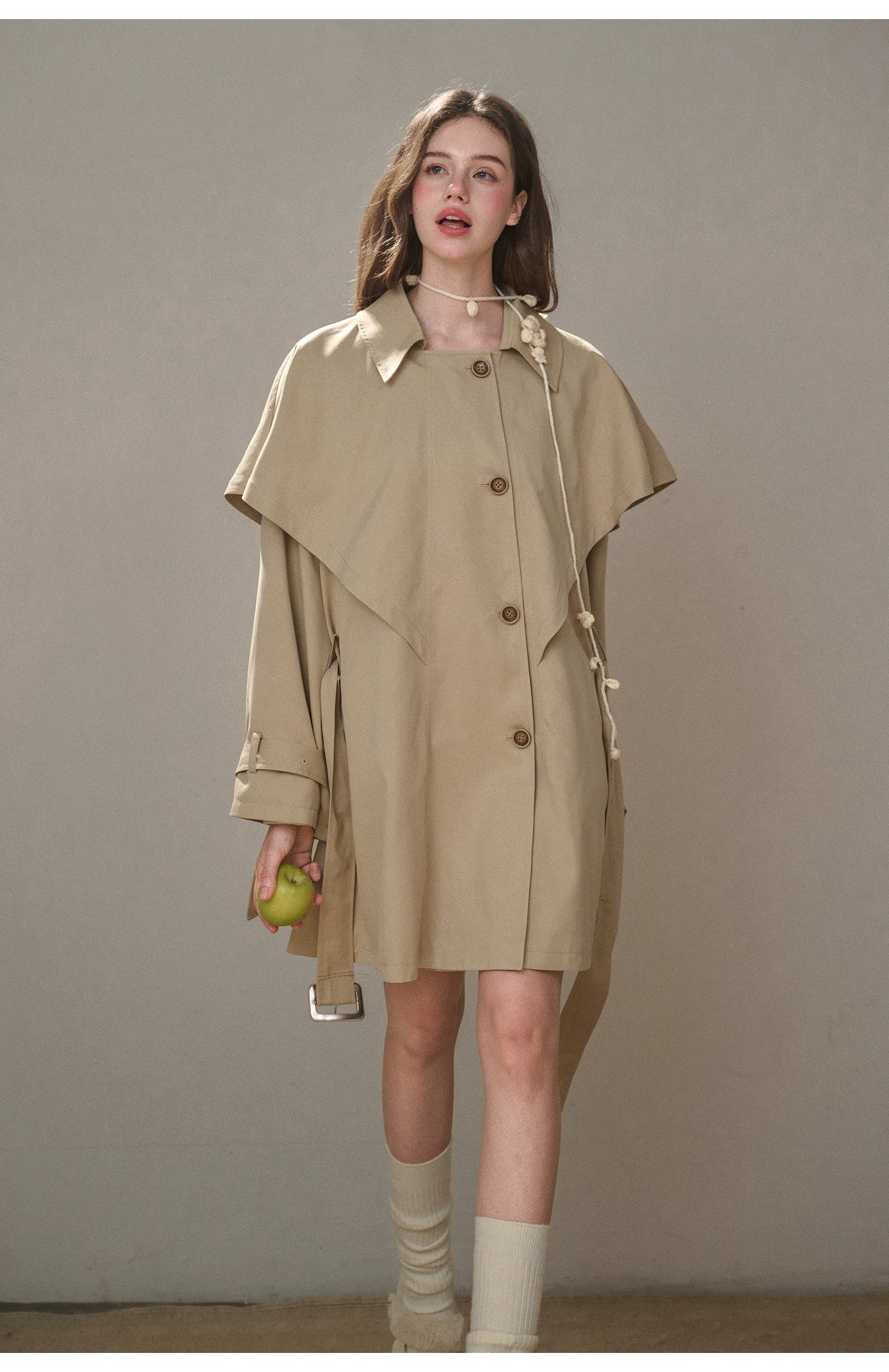 Comfy Chestnut Trench Coat