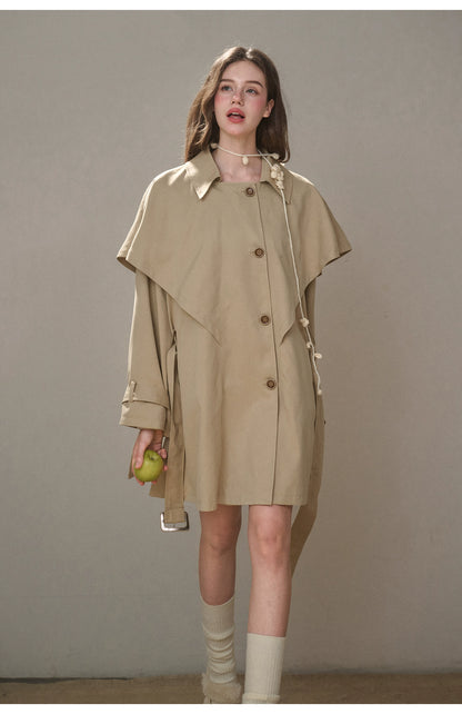 Comfy Chestnut Trench Coat