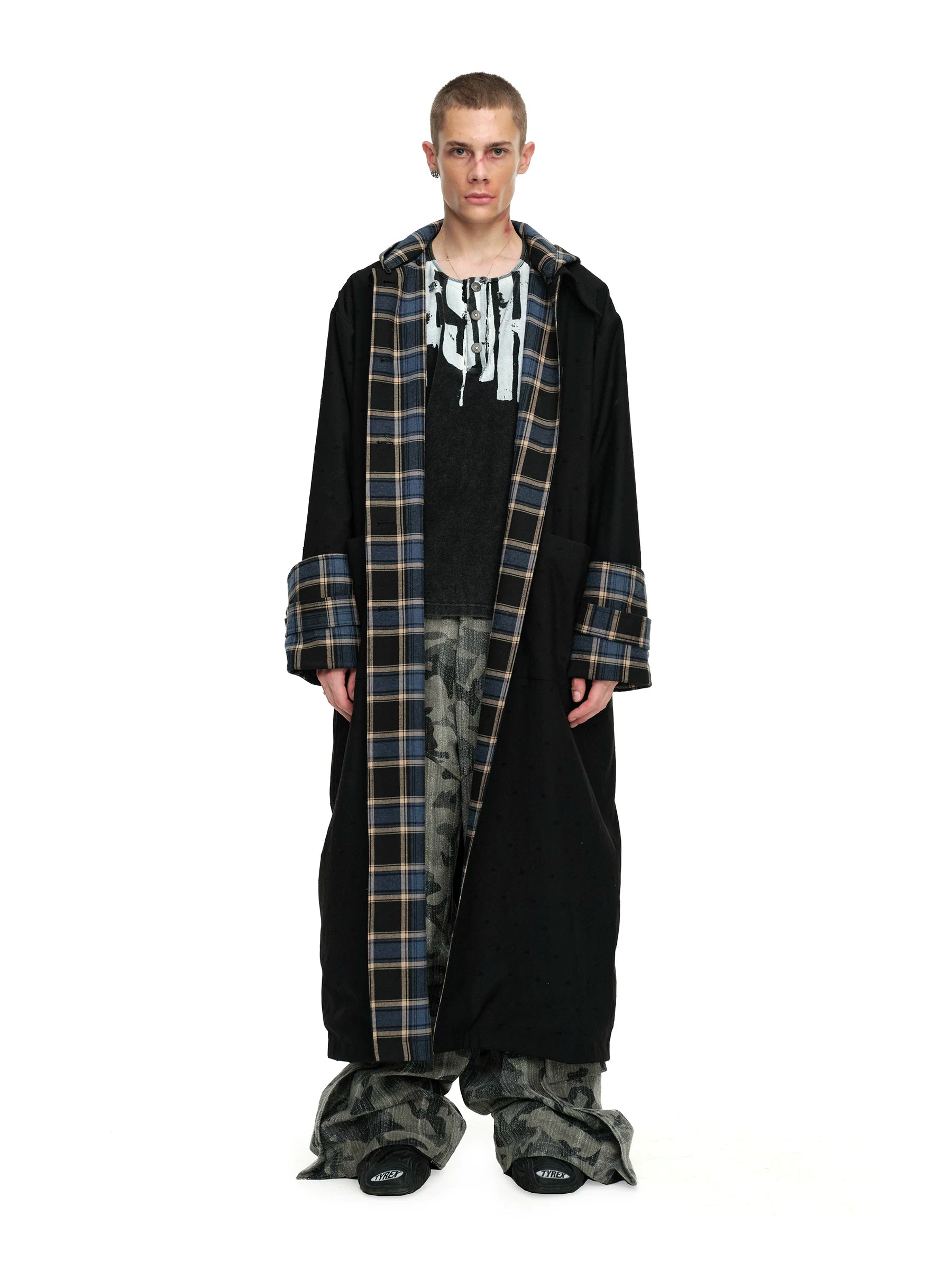 Reversible Hooded Long Coat