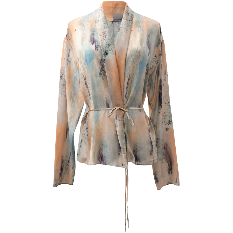 French Ink Painting Silk Dress - CHINASQUAD