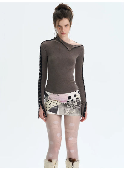 Brushed Mock-Neck Reversible Base Layer Turtleneck