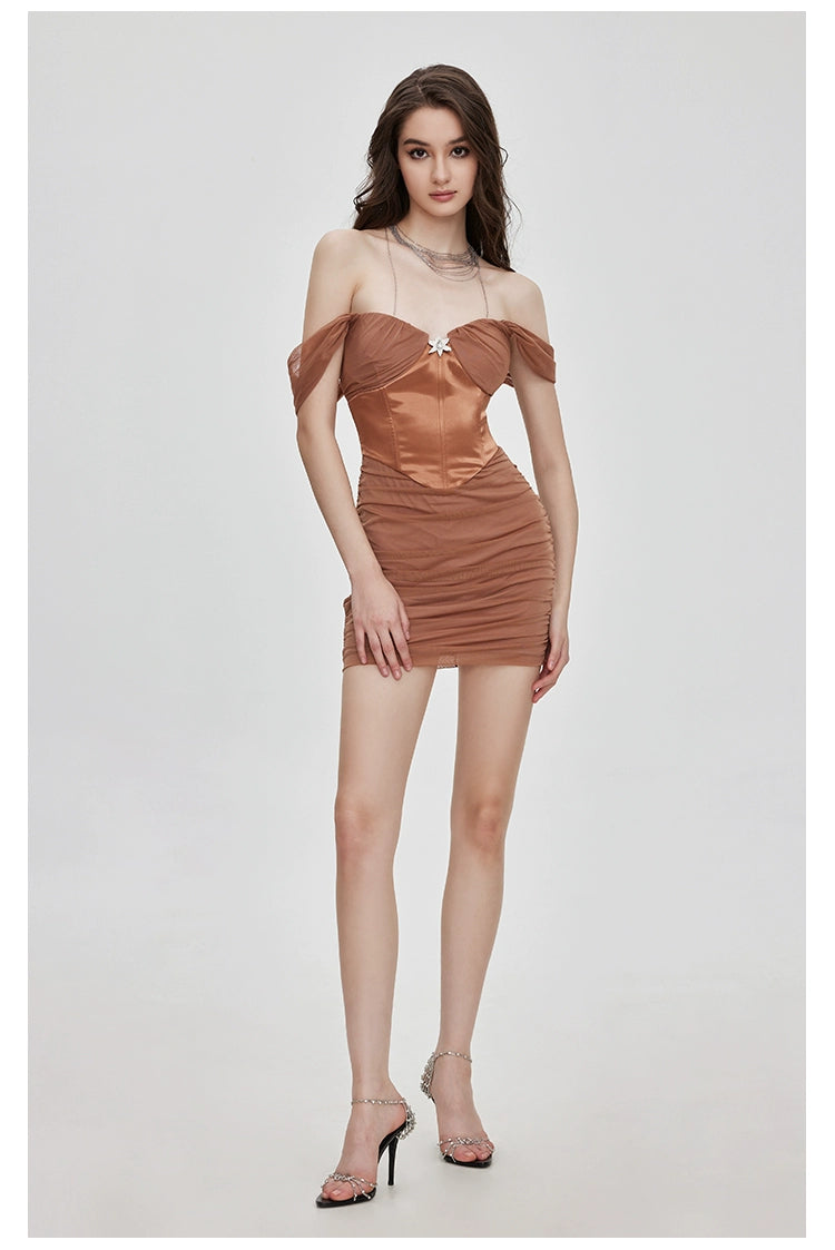 (Final Sale) Fishbone Mesh Tube Top Dress - CHINASQUAD