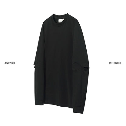 Disjointed Structure Long Sleeve T-Shirt