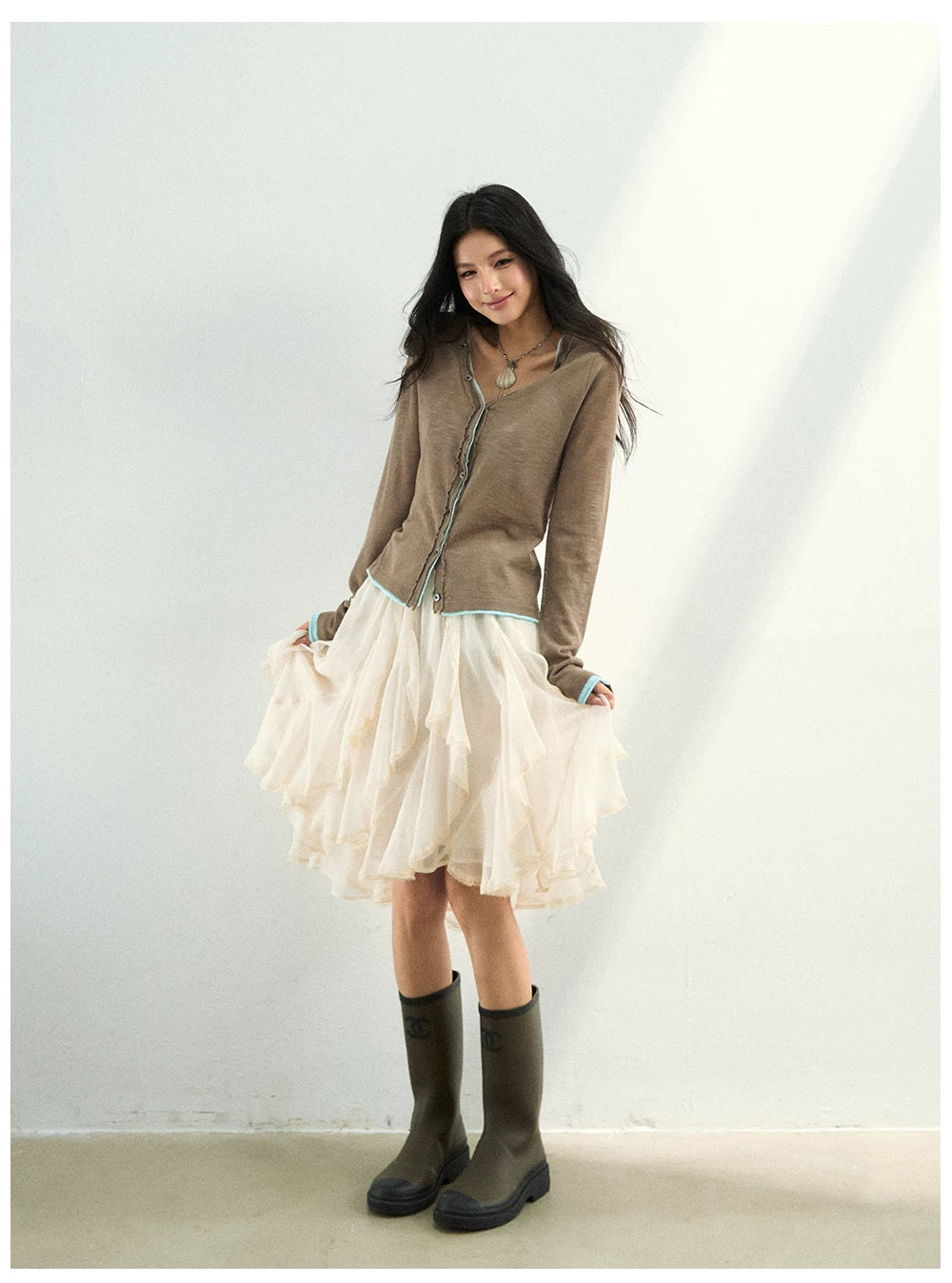 Asymmetric Flowing Chiffon Vacation Skirt