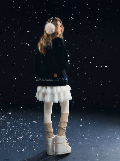 Snowflake Pony Soft Knit Sweater