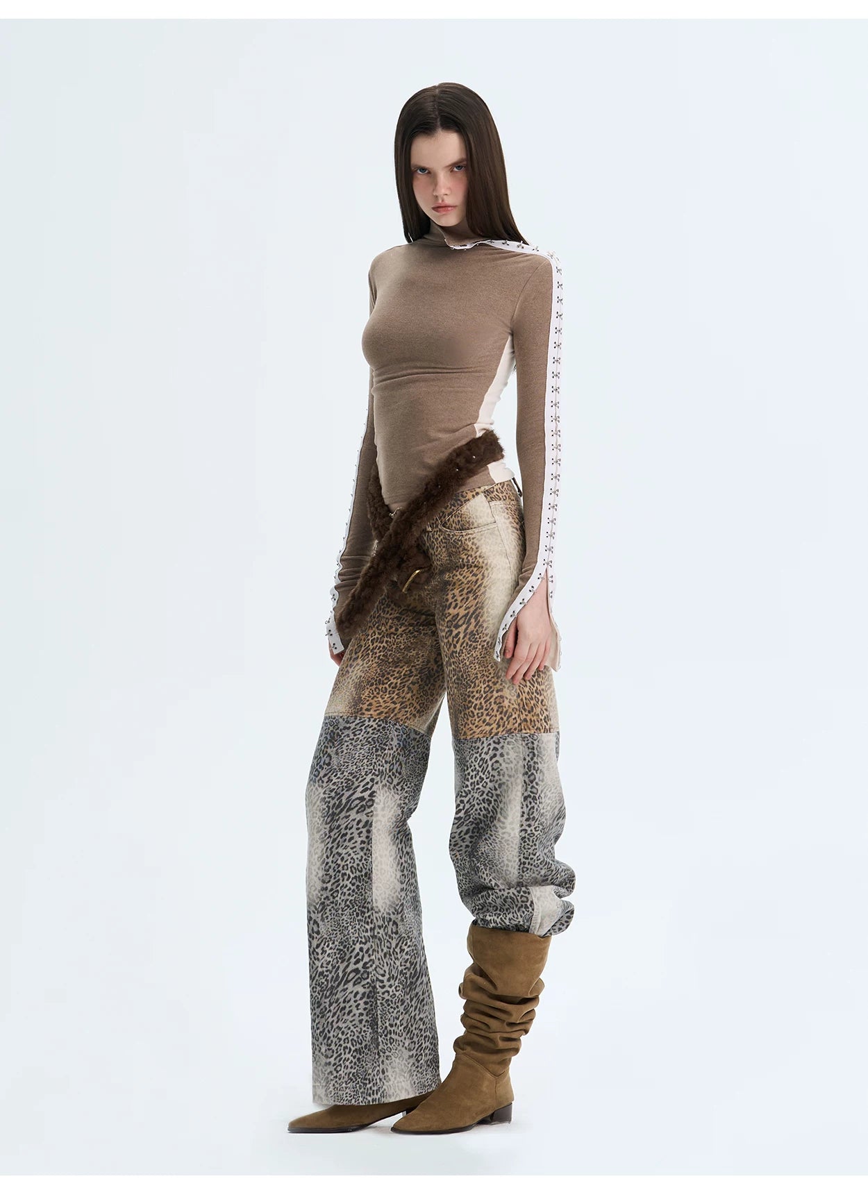 Brushed Mock-Neck Reversible Base Layer Turtleneck