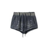 "Feria Series" Volcano Distressed Hand-Sanded Whisker Shorts - CHINASQUAD