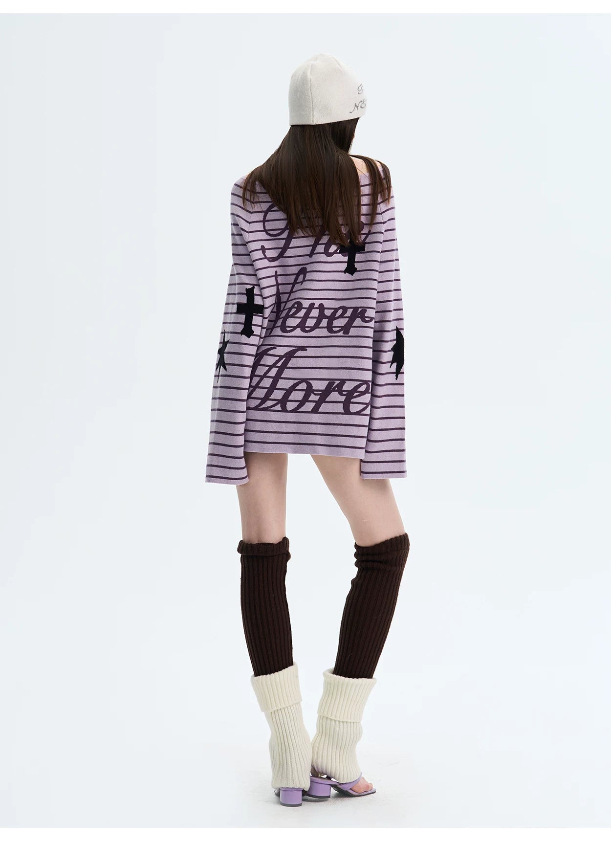 Striped Color-Block Knit Sweater