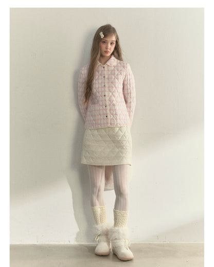 Reversible Quilted Doll Collar Jacket &amp; Skirt Set