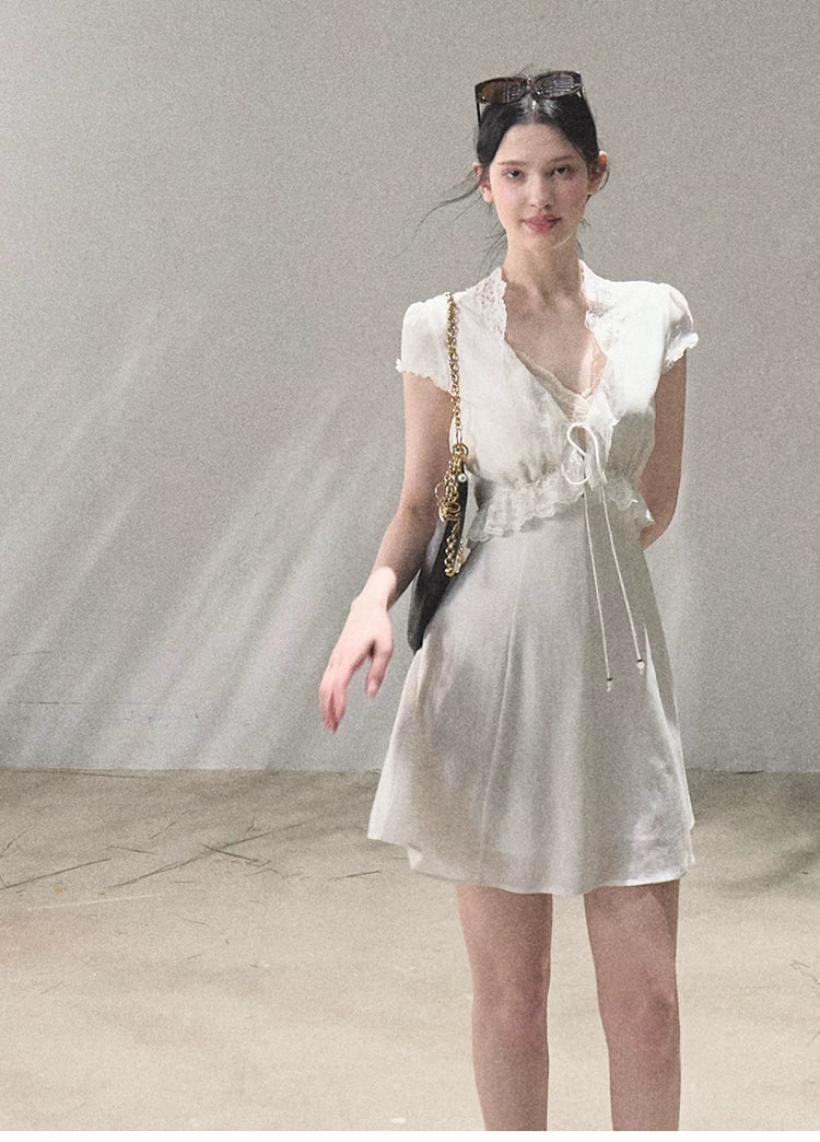 Lyocell Linen Tie-Waist Dress