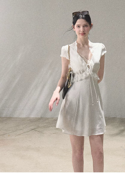 Lyocell Linen Tie-Waist Dress