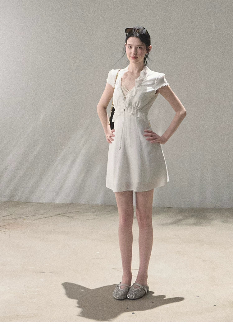 Lyocell Linen Tie-Waist Dress