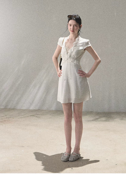 Lyocell Linen Tie-Waist Dress