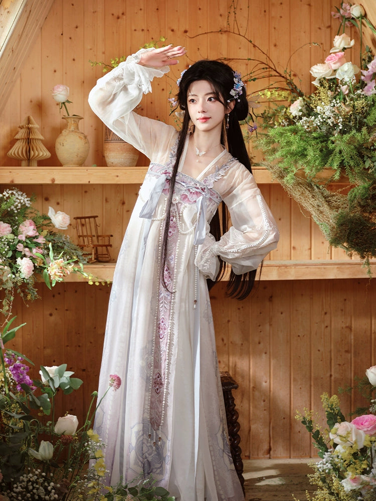 &quot;月隐花朝&quot; Modern-style Hanfu Set